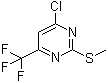 structure of CAS# 16097-63-5, 4-Chloro-2-(methylthio)-6-(trifluoromethyl)pyrimidine;NSC 64344