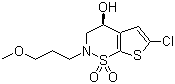 结构式 CAS# 160982-13-8, (S)-6-氯-2-(3-甲氧基丙基)-3,4-二氢-2H-噻吩并[3,2-e][1,2]噻嗪-4-醇 1,1-二氧化物