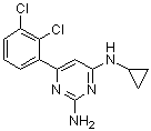 结构式 CAS# 1609960-31-7, N4-环丙基-6-(2,3-二氯苯基)-2,4-嘧啶二胺