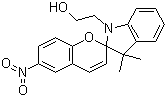 结构式 CAS# 16111-07-2, N-羟乙基-3,3-二甲基-6-硝基吲哚啉螺吡喃