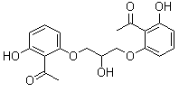 结构式 CAS# 16150-44-0, 1,3-双(2-乙酰基-3-羟基苯氧基)-2-丙醇