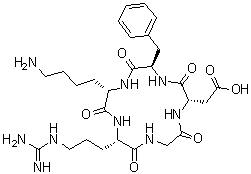 结构式 CAS# 161552-03-0, Cyclic RGDFK peptide