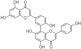 结构式 CAS# 1617-53-4, 穗花杉双黄酮