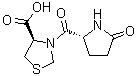 structure of CAS# 162148-17-6, [R-(R*,R*)]-3-[(5-Oxo-2-pyrrolidinyl)carbonyl]-4-thiazolidinecarboxylic acid
