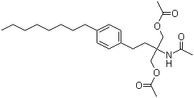 structure of CAS# 162358-09-0, N-[1,1-Bis[(acetyloxy)methyl]-3-(4-octylphenyl)propyl]acetamide