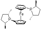 结构式 CAS# 162412-87-5, 1,1'-双[(2S,5S)-2,5-二甲基-1-磷杂环戊基]二茂铁