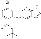 结构式 CAS# 1628047-84-6, 4-溴-2-(1H-吡咯并[2,3-b]吡啶-5-基氧基)苯甲酸叔丁酯