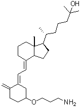 结构式 CAS# 163018-26-6, 3-O-(2-氨基丙基)-25-羟基维他命 D3