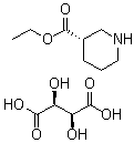 结构式 CAS# 163343-71-3, (S)-3-哌啶甲酸乙酯 D-酒石酸盐