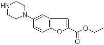 结构式 CAS# 163521-20-8, 5-(哌嗪-1-基)苯并呋喃-2-羧酸乙酯
