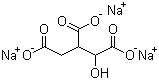 structure of CAS# 1637-73-6, Isocitric acid trisodium salt;Trisodium 1-hydroxypropane-1,2,3-tricarboxylate