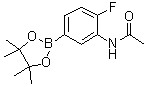 结构式 CAS# 1638329-59-5, N-[2-氟-5-(4,4,5,5-四甲基-1,3,2-二氧硼杂环戊烷-2-基)苯基]乙酰胺