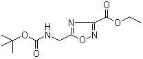 structure of CAS# 164029-34-9, 5-[[[(1,1-Dimethylethoxy)carbonyl]amino]methyl]-1,2,4-oxadiazole-3-carboxylic acid ethyl ester