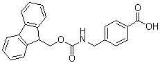 结构式 CAS# 164470-64-8, 4-[[(芴甲氧羰基)氨基]甲基]苯甲酸