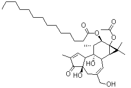 结构式 CAS# 16561-29-8, 12-O-十四烷酰佛波醋酸酯-13