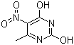 structure of CAS# 16632-21-6, 5-Nitro-6-methyluracil;2,4-Dihydroxy-6-methyl-5-nitropyrimidine; 6-Metyl-5-nitrouracil