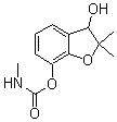 structure of CAS# 16655-82-6, 3-Hydroxycarbofuran;2,3-Dihydro-2,2-dimethyl-3-hydroxy-7-benzofuranyl N-methylcarbamate; 2,3-Dihydro-2,2-dimethyl-3-hydroxy-7-benzofuranyl methylcarbamate