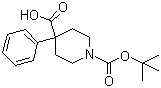 结构式 CAS# 167262-68-2, 4-苯基哌啶-1,4-二甲酸 1-叔丁酯