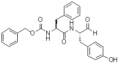 结构式 CAS# 167498-29-5, N-[(1S)-2-[[(1S)-1-甲酰基-2-(4-羟基苯基)乙基]氨基]-2-氧代-1-(苯基甲基)乙基]氨基甲酸苄酯
