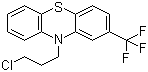 structure of CAS# 1675-46-3, 10-(3-Chloropropyl)-2-(trifluoromethyl)-10H-phenothiazine