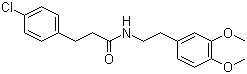 4-Chloro-N-[2-(3,4-dimethoxyphenyl)ethyl]benzenepropanamide molecular structure (CAS 1676-39-7)