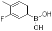 structure of CAS# 168267-99-0, 3-Fluoro-4-methylphenylboronic acid;3-Fluoro-4-methylbenzeneboronic acid