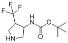 structure of CAS# 168545-06-0, tert-Butyl N-[4-(trifluoromethyl)pyrrolidin-3-yl]carbamate