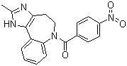 structure of CAS# 168626-71-9, (4,5-Dihydro-2-methylimidazo[4,5-d][1]benzazepin-6(1H)-yl)(4-nitrophenyl)methanone