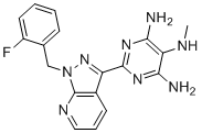 structure of CAS# 1702271-98-4, Riociguat Impurity 6;2-[1-[(2-fluorophenyl)methyl]pyrazolo[3,4-b]pyridin-3-yl]-5-N-methylpyrimidine-4,5,6-triamine