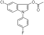structure of CAS# 170232-37-8, 3-Acetoxy-5-chloro-1-(4-fluorophenyl)-1H-indole;5-Chloro-1-(4-fluorophenyl)-1H-indol-3-ol 3-acetate