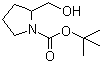 structure of CAS# 170491-63-1, tert-Butyl 2-(hydroxymethyl)pyrrolidine-1-carboxylate;2-Hydroxymethylpyrrolidine-1-carboxylic acid tert-butyl ester; N-(tert-Butoxycarbonyl)pyrrolidine-2-methanol; N-Boc-2-hydroxymethylpyrrolidine