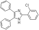 结构式 CAS# 1707-67-1, 2-(2-氯苯基)-4,5-二苯基咪唑