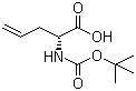 structure of CAS# 170899-08-8, Boc-D-Allylglycine;(R)-N-BOC-Allylglycine; (R)-N-tert-Butoxycarbonyl-2-amino-4-pentenoic acid