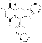 结构式 CAS# 171596-29-5, 他地那非; 他达那非; (6R-12aR)-6-(1,3-苯并二噁茂-5-基)-2-甲基-2,3,6,7,12,12a-六氢化吡嗪并[1',2'-1,6]-吡啶并[3,4-b]吲哚-1,4-二酮