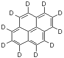 结构式 CAS# 1718-52-1, 芘-d<sub>10</sub>; 十氘代芘