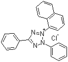 结构式 CAS# 1719-71-7, 四唑紫; 四氮唑紫; 2,5-二苯基-3-(1-萘基)-2H-四唑鎓氯化物