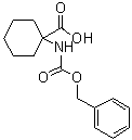 structure of CAS# 17191-43-4, 1-[[(Phenylmethoxy)carbonyl]amino]cyclohexanecarboxylic acid