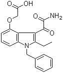 structure of CAS# 172732-68-2, Varespladib;[[3-(Aminooxoacetyl)-2-ethyl-1-(phenylmethyl)-1H-indol-4-yl]oxy]acetic acid