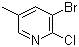 structure of CAS# 17282-03-0, 2-Chloro-3-bromo-5-methylpyridine;3-Bromo-2-chloro-5-picoline