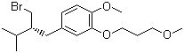 structure of CAS# 172900-69-5, 2-(3-Methoxypropoxy)-4-((R)-2-(bromomethyl)-3-methylbutyl)-1-methoxybenzene;4-[(2R)-2-(Bromomethyl)-3-methylbutyl]-1-methoxy-2-(3-methoxypropoxy)benzene