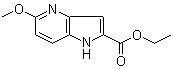 structure of CAS# 17322-90-6, 5-Methoxy-1H-pyrrolo[3,2-b]pyridine-2-carboxylic acid ethyl ester