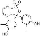 structure of CAS# 1733-12-6, Cresol Red;o-Cresolsulfonphthalein; 4,4'-(3H-2,1-Benzoxathiol-3-ylidene)bis(2-methylphenol) S,S-dioxide