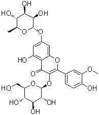结构式 CAS# 17331-71-4, 异鼠李亭 7-鼠李糖苷