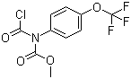 structure of CAS# 173903-15-6, Methyl N-carbonochloridoyl-N-[4-(trifluoromethoxy)phenyl]carbamate;(Chlorocarbonyl)(4-(trifluoromethoxy)phenyl)carbamic acid methyl ester