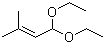 结构式 CAS# 1740-74-5, 1,1-二乙氧基-3-甲基-2-丁烯