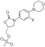 结构式 CAS# 174649-09-3, (R)-N-[3-(3-氟-(4-吗啉基)苯基)-2-氧代-5-噁唑烷基]甲醇甲磺酸酯