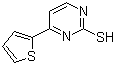 structure of CAS# 175202-75-2, 4-(2-Thienyl)pyrimidine-2-thiol;2-Mercapto-4-(thien-2-yl)pyrimidine; 4-(2-Thienyl)-2(1H)-pyrimidinethione