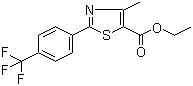 Ethyl 4-methyl-2-[4-(trifluoromethyl)phenyl]-1,3-thiazole-5-carboxylate molecular structure (CAS 175277-03-9)