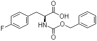 结构式 CAS# 17543-58-7, N-苄氧羰基-4-氟-L-苯丙氨酸