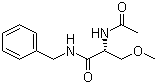 结构式 CAS# 175481-36-4, 拉科酰胺; (R)-2-乙酰胺基-N-苄基-3-甲氧基丙酰胺